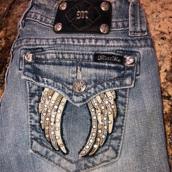 Miss Me Ankle Skinny Jeans MM Jeans Distressed 27 Women Girls Juniors Pretty - Picture 3 of 14